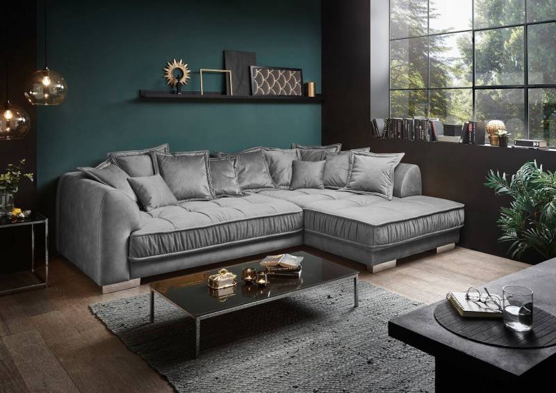 ED EXCITING DESIGN Ecksofa Pascha, Luxus-Mikrofaser mit Samtoptik, beidseitig montierbar von ED EXCITING DESIGN