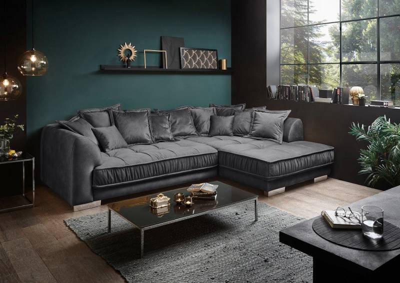 ED EXCITING DESIGN Ecksofa Pascha, Luxus-Mikrofaser mit Samtoptik, beidseitig montierbar von ED EXCITING DESIGN