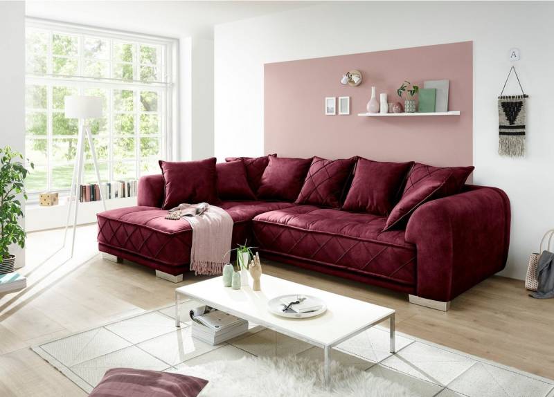 ED EXCITING DESIGN Ecksofa Sentina L-Form, mit Rückenkissen von ED EXCITING DESIGN