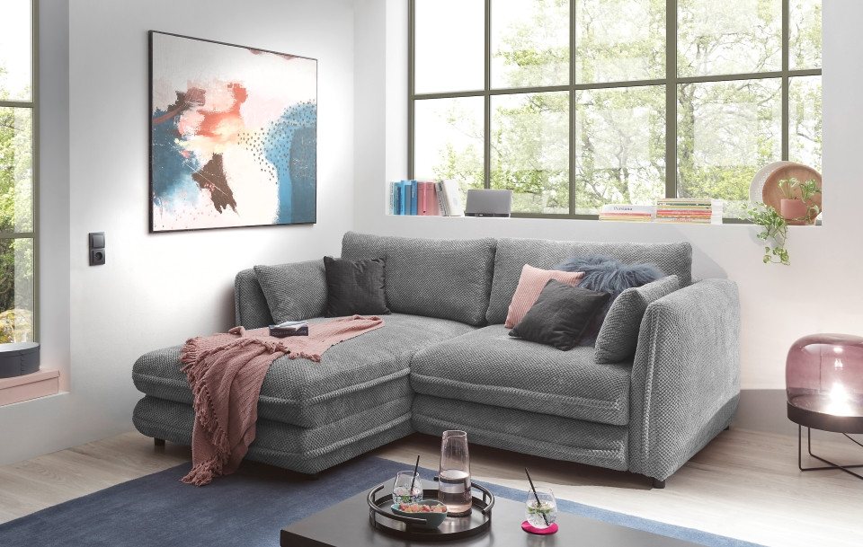 ED EXCITING DESIGN Ecksofa Stanley, mit Schlaffunktion, Bettkasten, Zierkissen, Rückenkissen ED EXCITING DESIGN Ecksofa Stanley, mit Schlaffunktion, Bettkasten, Zierkissen, Rückenkissen von ED EXCITING DESIGN