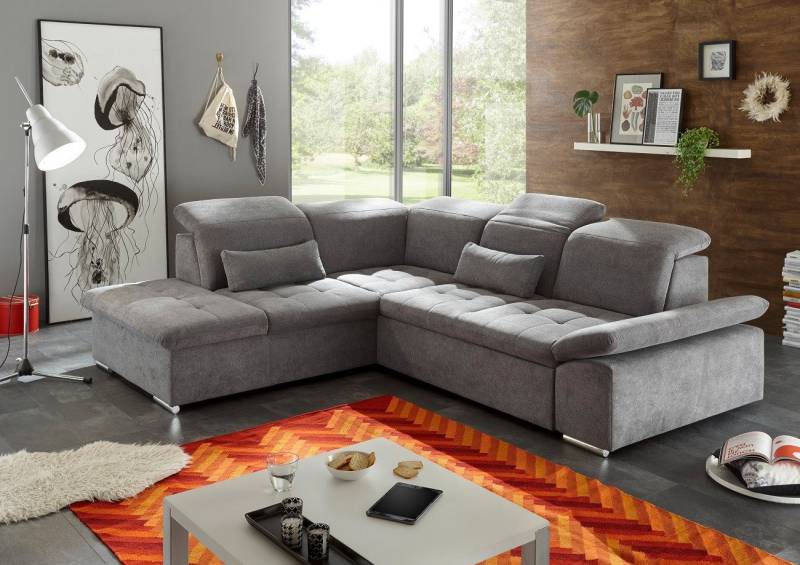 ED EXCITING DESIGN Ecksofa Wayne, mit Schlaffunktion & Bettkasten, 2x Nierenkissen ED EXCITING DESIGN Ecksofa Wayne, mit Schlaffunktion & Bettkasten, 2x Nierenkissen von ED EXCITING DESIGN