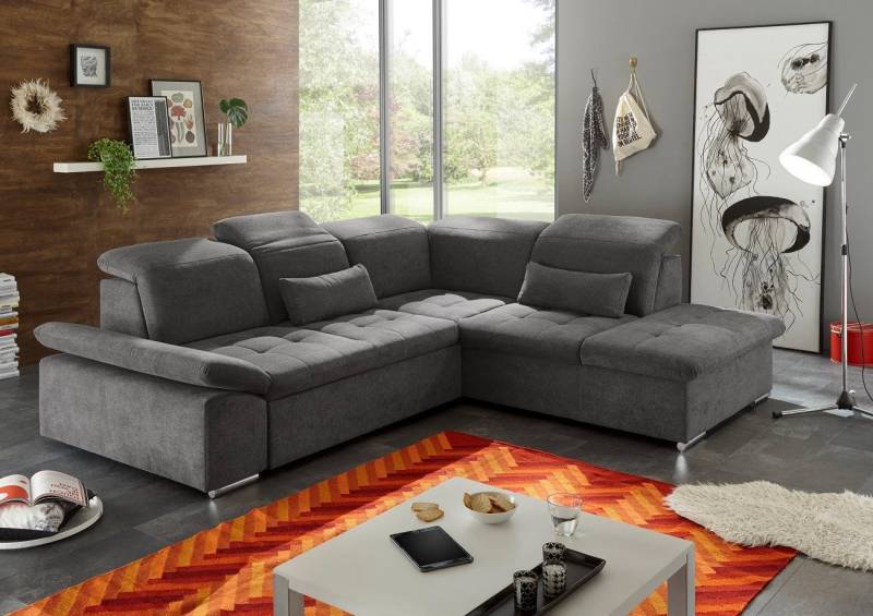 ED EXCITING DESIGN Ecksofa Wayne, mit Schlaffunktion & Bettkasten, 2x Nierenkissen ED EXCITING DESIGN Ecksofa Wayne, mit Schlaffunktion & Bettkasten, 2x Nierenkissen von ED EXCITING DESIGN