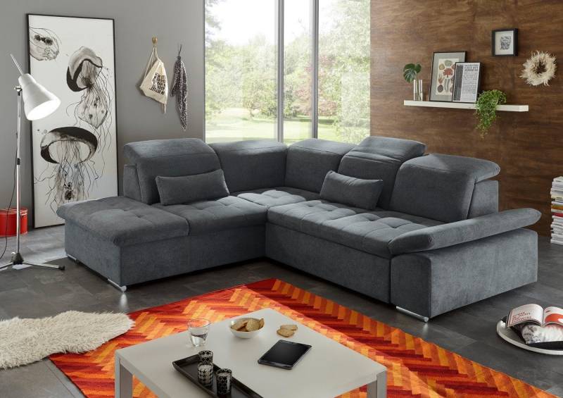 ED EXCITING DESIGN Ecksofa Wayne, mit Schlaffunktion & Bettkasten, 2x Nierenkissen ED EXCITING DESIGN Ecksofa Wayne, mit Schlaffunktion & Bettkasten, 2x Nierenkissen von ED EXCITING DESIGN