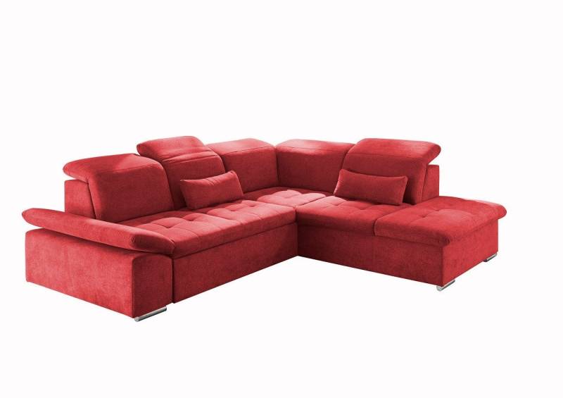 ED EXCITING DESIGN Ecksofa Wayne, mit Schlaffunktion & Bettkasten, 2x Nierenkissen von ED EXCITING DESIGN