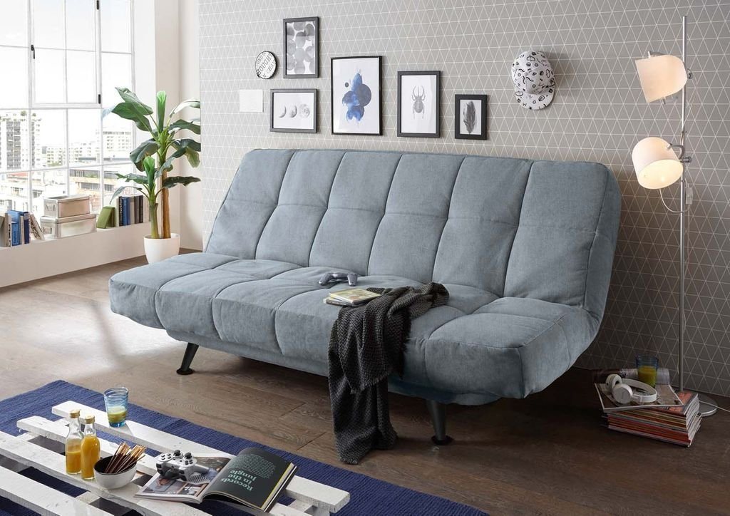 ED EXCITING DESIGN Schlafsofa, Ikar Schlafsofa 208 x 102 cm Polstergarnitur Sofa Couch Anthrazit von ED EXCITING DESIGN