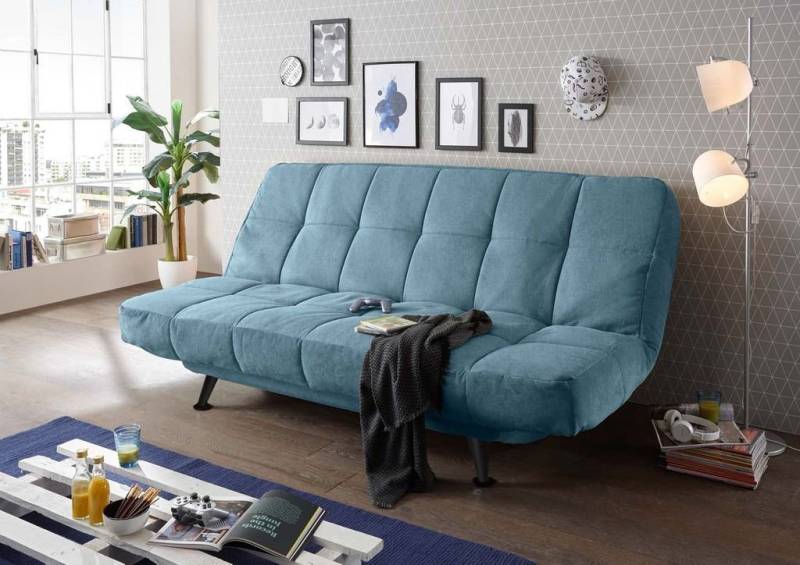 ED EXCITING DESIGN Schlafsofa, Ikar Schlafsofa 208 x 102 cm Polstergarnitur Sofa Couch Denim von ED EXCITING DESIGN