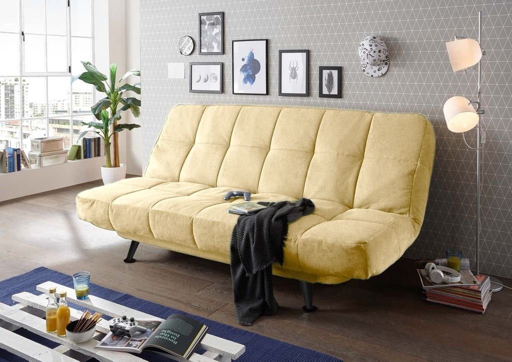 ED EXCITING DESIGN Schlafsofa, Ikar Schlafsofa 208 x 102 cm Polstergarnitur Sofa Couch Sand von ED EXCITING DESIGN