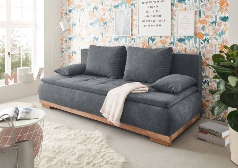 ED EXCITING DESIGN Schlafsofa, Mila Schlafsofa Schlafcouch Polstergarnitur 207x162 cm Anthrazit von ED EXCITING DESIGN