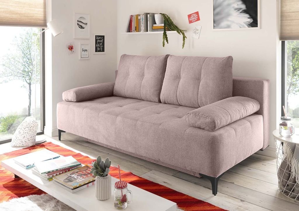 ED EXCITING DESIGN Schlafsofa, Molina Schlafsofa 203 x 107 cm Polstergarnitur Sofa Couch Flamingo von ED EXCITING DESIGN