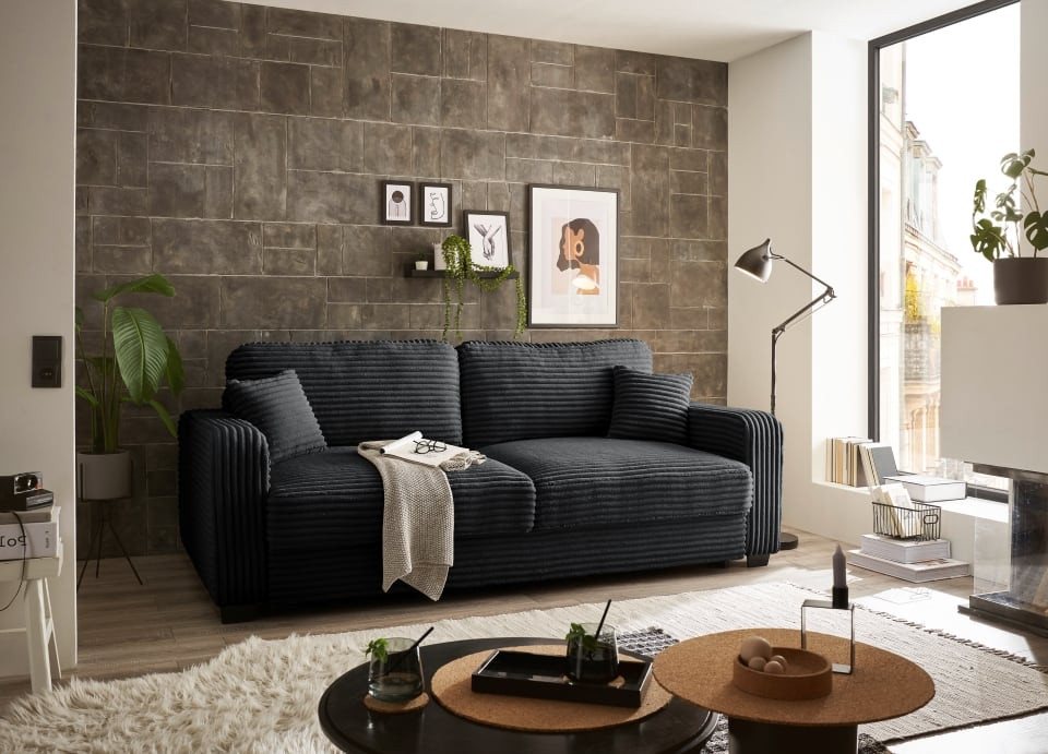 ED EXCITING DESIGN Schlafsofa Carrara, mit Schlaffunktion & Bettkasten von ED EXCITING DESIGN