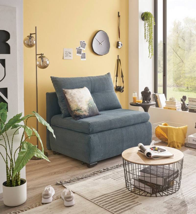 ED EXCITING DESIGN Schlafsofa Charlie, Schlafsessel mit Bettkasten & 1 Rückenkissen von ED EXCITING DESIGN