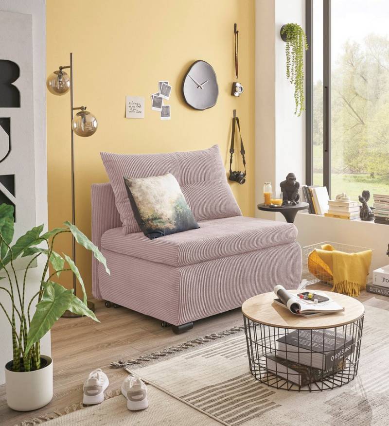 ED EXCITING DESIGN Schlafsofa Charlie, Schlafsessel mit Bettkasten & 1 Rückenkissen von ED EXCITING DESIGN