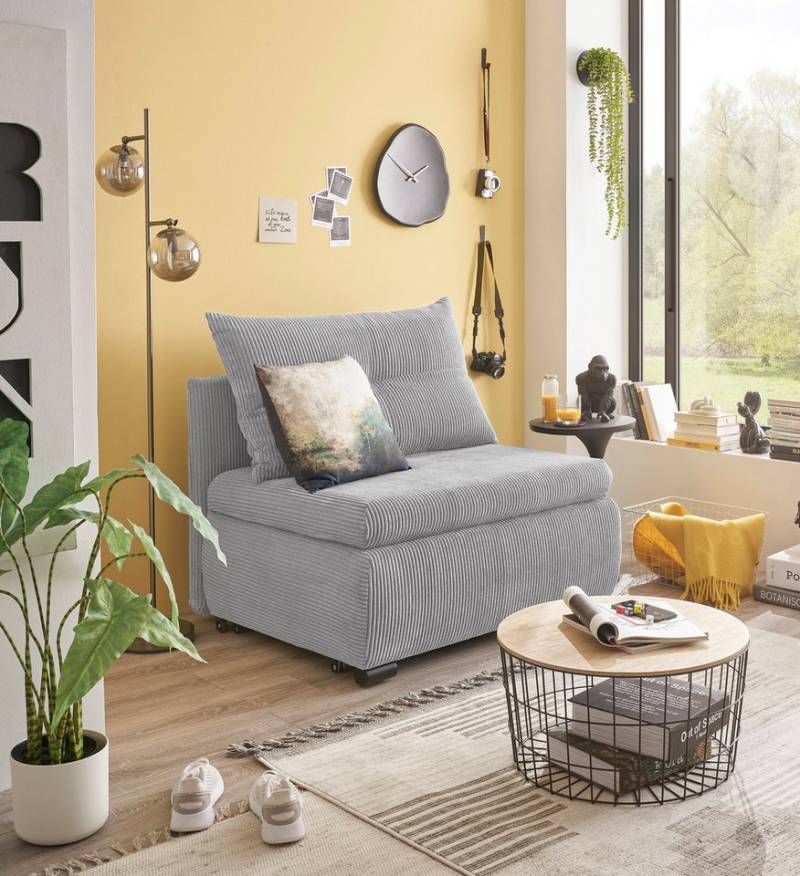 ED EXCITING DESIGN Schlafsofa Charlie, Schlafsessel mit Bettkasten & 1 Rückenkissen von ED EXCITING DESIGN