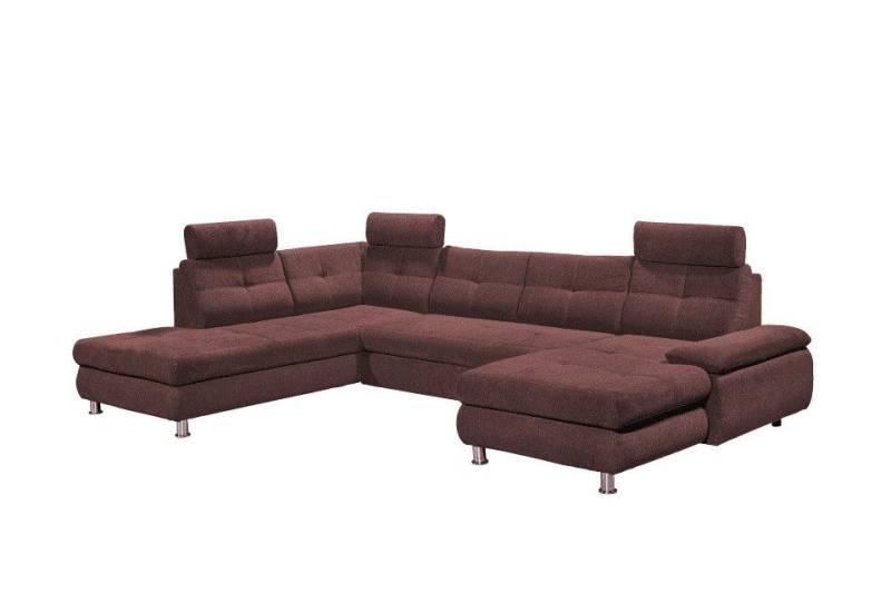 ED EXCITING DESIGN Wohnlandschaft Alba, mit Schlaffunktion & Bettkasten, verstellbare Kopfstützen von ED EXCITING DESIGN