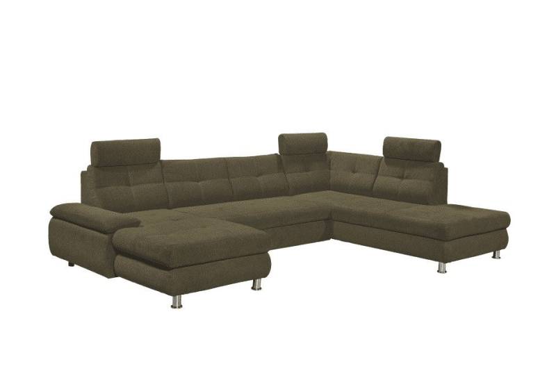 ED EXCITING DESIGN Wohnlandschaft Alba, mit Schlaffunktion & Bettkasten, verstellbare Kopfstützen von ED EXCITING DESIGN