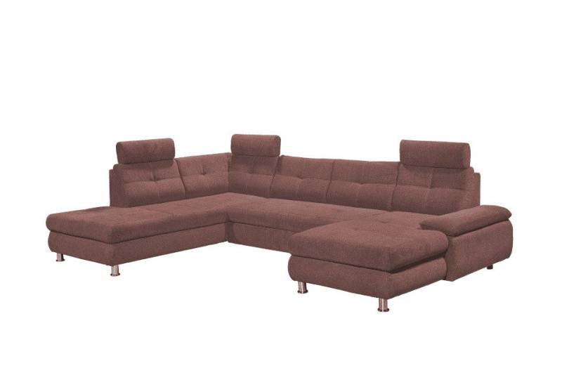 ED EXCITING DESIGN Wohnlandschaft Alba, mit Schlaffunktion & Bettkasten, verstellbare Kopfstützen von ED EXCITING DESIGN