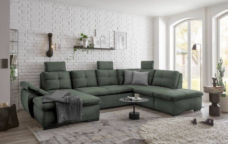 ED EXCITING DESIGN Wohnlandschaft Alija, mit Schlaffunktion,Bettkasten,Kopflehnen von ED EXCITING DESIGN