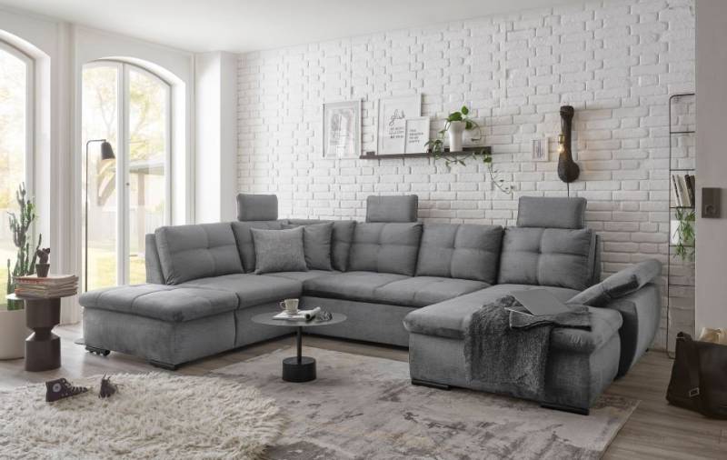ED EXCITING DESIGN Wohnlandschaft Alija, mit Schlaffunktion,Bettkasten,Kopflehnen von ED EXCITING DESIGN