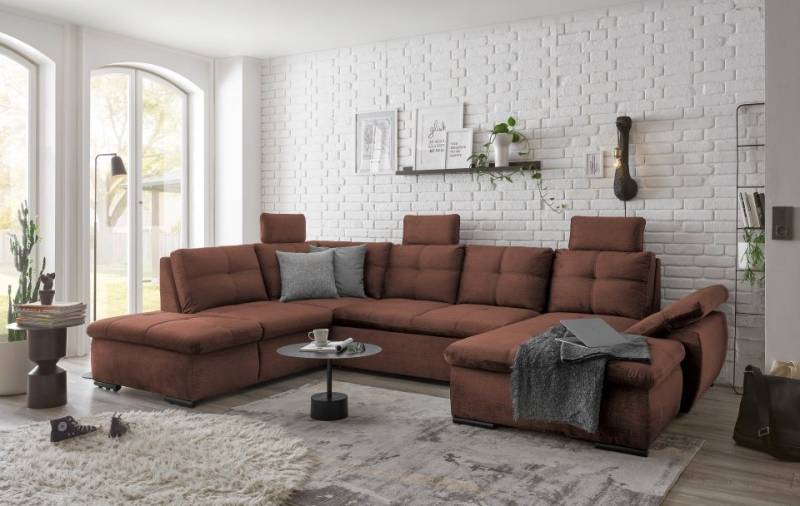 ED EXCITING DESIGN Wohnlandschaft Alija, mit Schlaffunktion,Bettkasten,Kopflehnen von ED EXCITING DESIGN
