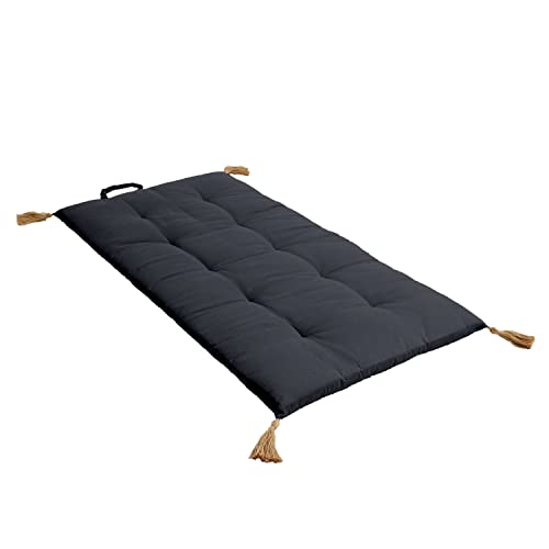 ED Enjoy Home Futon mit 4 Jute, 60 x 120 cm, Dunkelgrau, 2007GRFFUJT060120, Baumwolle von ED Enjoy Home