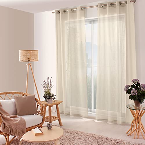 ED ENJOY HOME Vorhang, durchbrochen, mit Ösen, 140 x 240 cm, Beige, 100% Polyester, Stoff Öko-TEX, Kollektion Jelly ED ENJOY HOME Vorhang, durchbrochen, mit Ösen, 140 x 240 cm, Beige, 100% Polyester, Stoff Öko-TEX, Kollektion Jelly von Enjoy Home