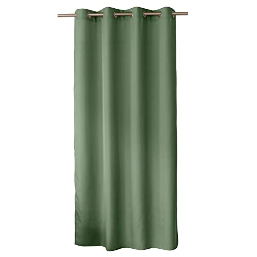 ED ENJOY HOME Dekorativer Vorhang mit silberfarbenen Ösen, 140 x 240 cm, Tongrün, 100% Polyester, satiniert, Kollektion Basic von Enjoy Home