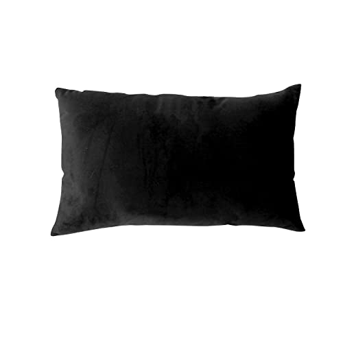 Enjoy Home Kissen, Abnehmbarer Bezug, Maße: 30 x 50 cm, Schwarz, Polyester, maschinenwaschbar, Reißverschluss, ideal, um Farbe auf Ihre Sofas zu bringen, Teddybär-Kollektion von ED Enjoy Home