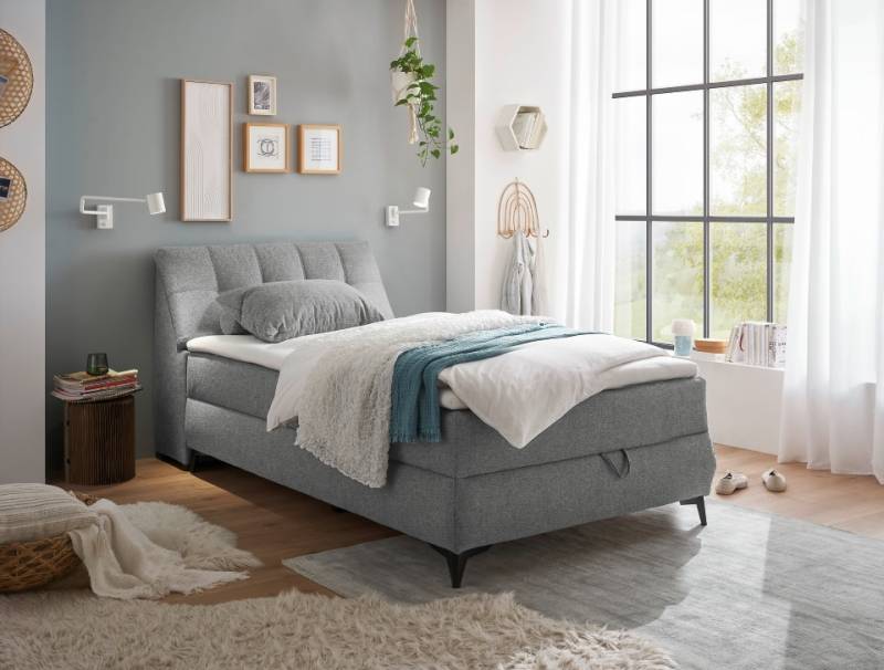 Boxbett Atlantis 120x200 cm in Grey von ED Exciting Design mit Bettkasten von ED Exciting Design