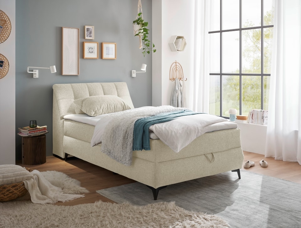 Boxbett Atlantis 120x200 cm in Ivory von ED Exciting Design mit Bettkasten Boxbett Atlantis 120x200 cm in Ivory von ED Exciting Design mit Bettkasten von ED Exciting Design