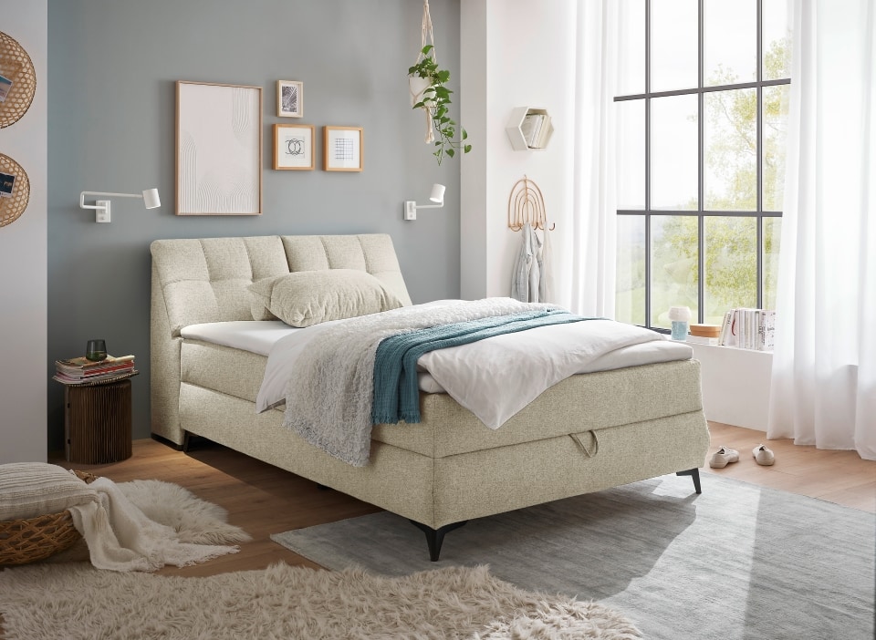 Boxbett Atlantis 140x200 cm in Ivory von ED Exciting Design mit Bettkasten Boxbett Atlantis 140x200 cm in Ivory von ED Exciting Design mit Bettkasten von ED Exciting Design