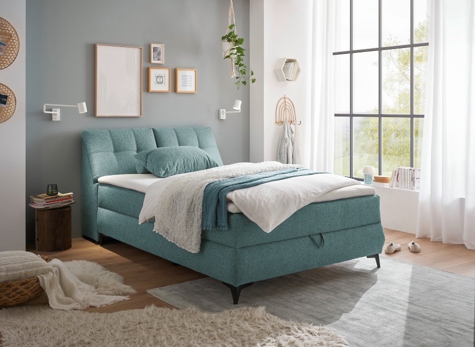 Boxbett Atlantis 140x200 cm in Mint von ED Exciting Design mit Bettkasten Boxbett Atlantis 140x200 cm in Mint von ED Exciting Design mit Bettkasten von ED Exciting Design