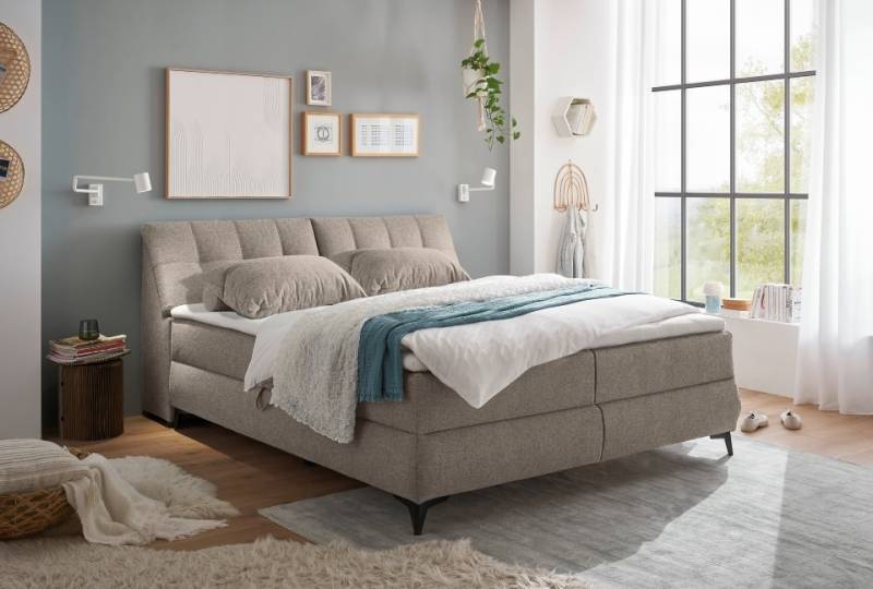 Boxbett Atlantis 160x200 cm in Sand von ED Exciting Design mit Bettkasten von ED Exciting Design