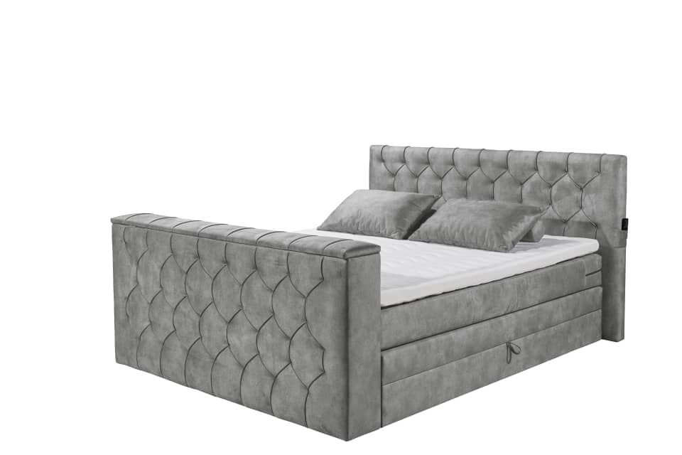 Boxspringbett Springdale - motorisierter TV-Halterung, geräumigem Bettkasten und Duo-Wendematratze H3/H4 - ED Exciting Design Boxspringbett Springdale - motorisierter TV-Halterung, geräumigem Bettkasten und Duo-Wendematratze H3/H4 - ED Exciting Design von ED Exciting Design