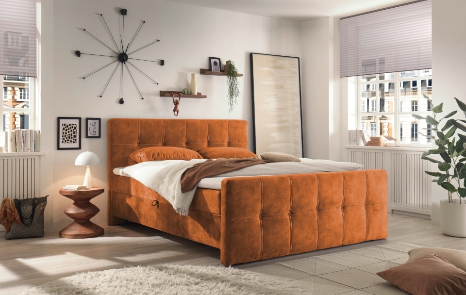 ED Exciting Design Boxbett Valetta 6 - Luxus-Mikrofaser, Tonnentaschenfederkern, HR-30 Topper, Bettkasten - H2 Härtegrad (bis 120 kg)  in verschiedenen Farben erhältlich von ED Exciting Design