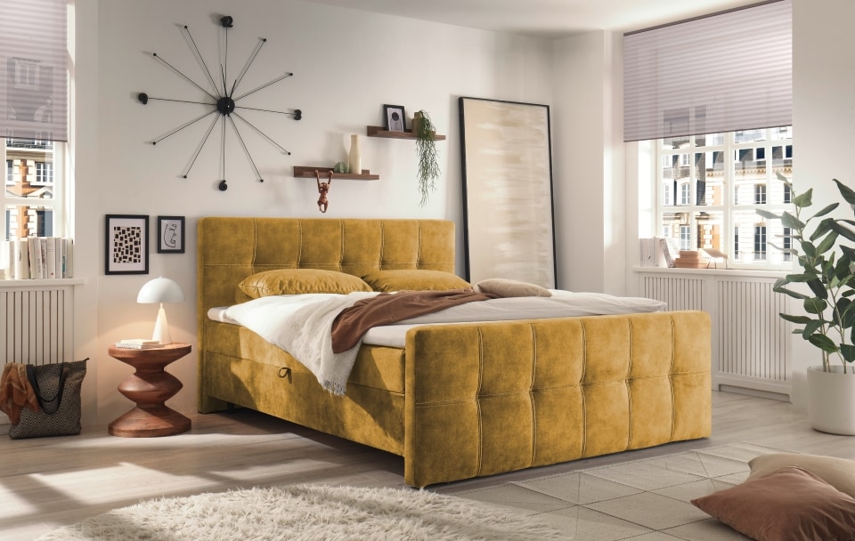 ED Exciting Design Boxbett Valetta 6 - Luxus-Mikrofaser, Tonnentaschenfederkern, HR-30 Topper, Bettkasten - H2 Härtegrad (bis 120 kg)  in verschiedenen Farben erhältlich von ED Exciting Design