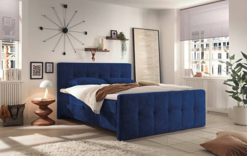 ED Exciting Design Boxbett Valetta 6 - Luxus-Mikrofaser, Tonnentaschenfederkern, HR-30 Topper, Bettkasten - H2 Härtegrad (bis 120 kg)  in verschiedenen Farben erhältlich von ED Exciting Design