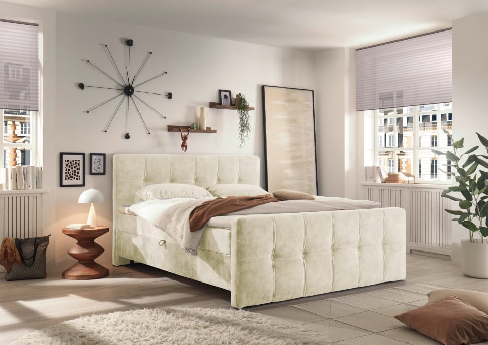 ED Exciting Design Boxbett Valetta 6 - Luxus-Mikrofaser, Tonnentaschenfederkern, HR-30 Topper, Bettkasten - H2 Härtegrad (bis 120 kg)  in verschiedenen Farben erhältlich von ED Exciting Design