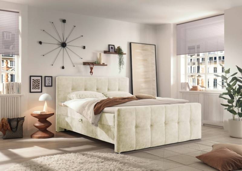 ED Exciting Design Boxbett Valetta 6 - Luxus-Mikrofaser, Tonnentaschenfederkern, HR-30 Topper, Bettkasten - H2 Härtegrad (bis 120 kg)  in verschiedenen Farben erhältlich von ED Exciting Design
