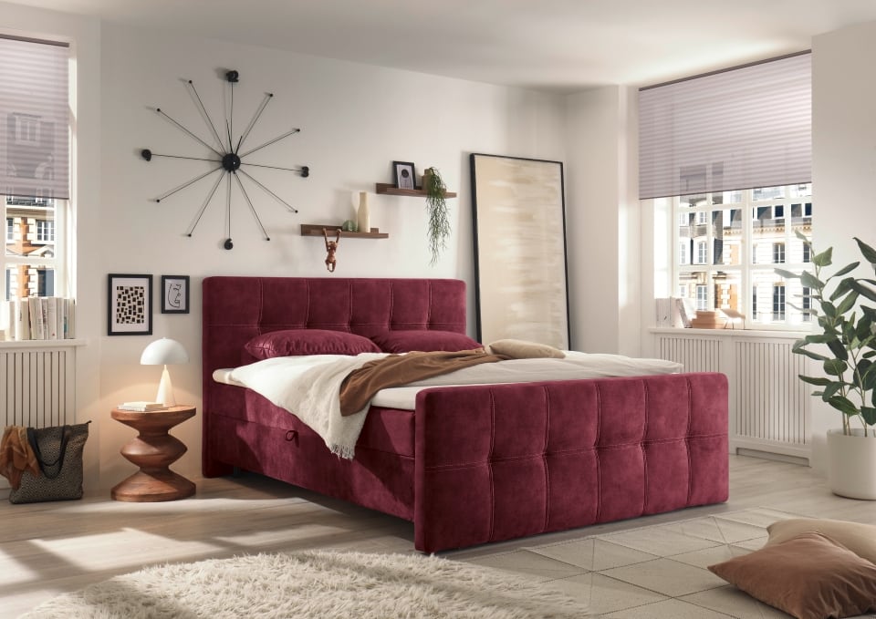 ED Exciting Design Boxbett Valetta 6 - Luxus-Mikrofaser, Tonnentaschenfederkern, HR-30 Topper, Bettkasten - H2 Härtegrad (bis 120 kg)  in verschiedenen Farben erhältlich von ED Exciting Design