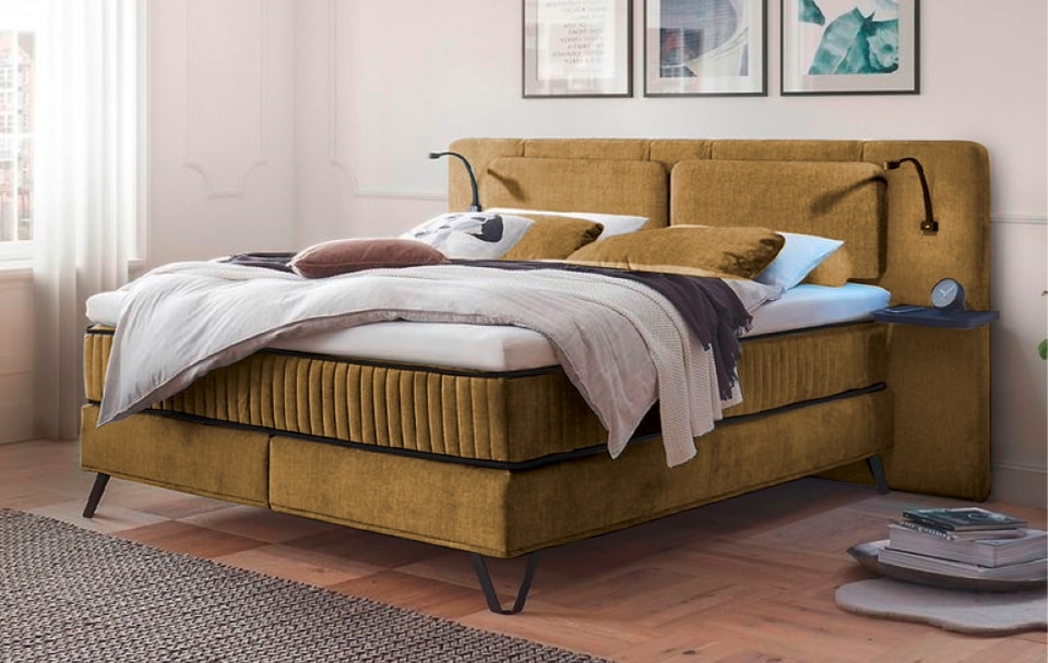 ED Exciting Design Boxspringbett Milazzo: Luxuriöser Schlafkomfort in Anthology-Mikrofaser mit 6 Farboptionen und innovativem 9-Zonen-Tonnentaschenfederkern von ED Exciting Design