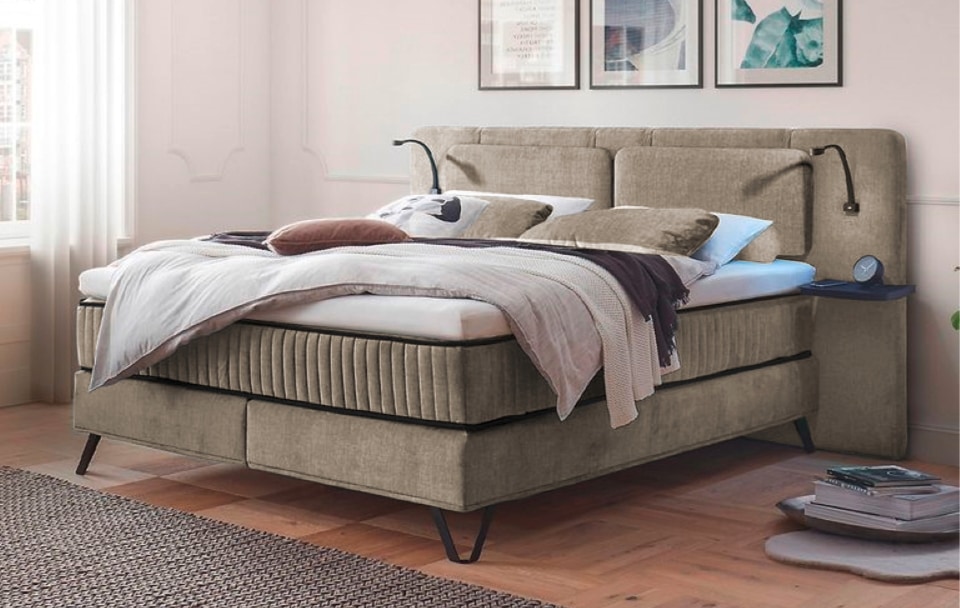 ED Exciting Design Boxspringbett Milazzo: Luxuriöser Schlafkomfort in Legacy-Mikrofaser mit 4 Farboptionen und innovativem 9-Zonen-Tonnentaschenfederkern von ED Exciting Design