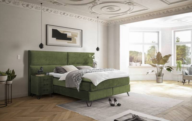 ED Exciting Design Boxspringbett Trapani H3/H4 mit Duo-Wendematratze, XXL Kopfteil und Massivfüßen - Erhältlich in 160x200 cm und 180x200 cm,Anthology-Mikrofaser 6 Farbvarianten ED Exciting Design Boxspringbett Trapani H3/H4 mit Duo-Wendematratze, XXL Kopfteil und Massivfüßen - Erhältlich in 160x200 cm und 180x200 cm,Anthology-Mikrofaser 6 Farbvarianten von ED Exciting Design