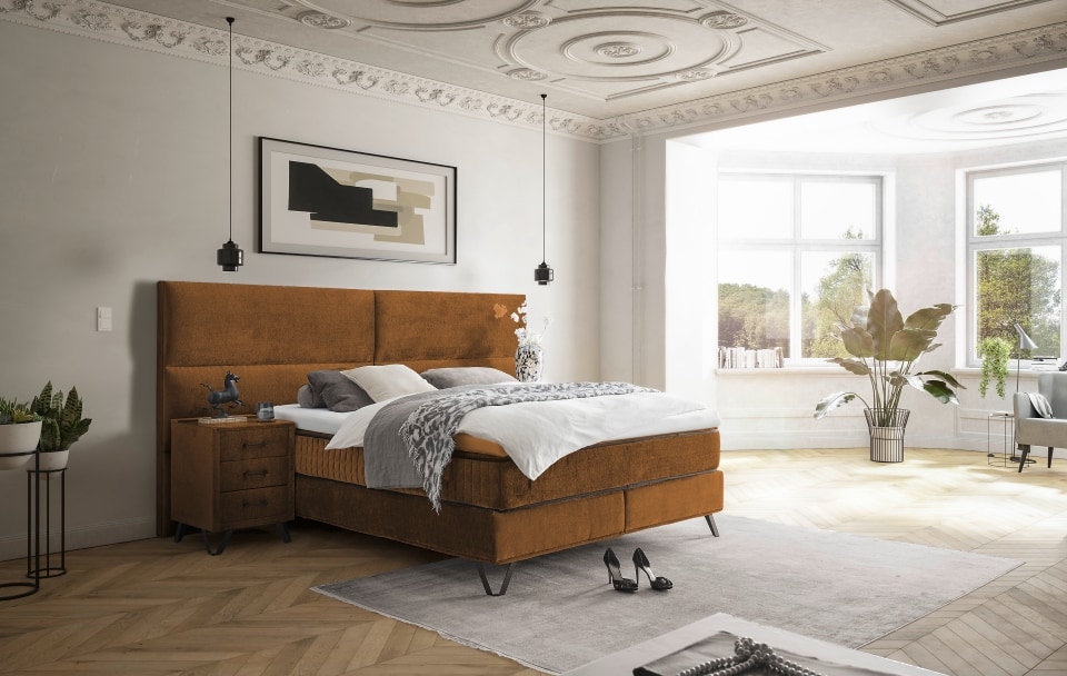 ED Exciting Design Boxspringbett Trapani H3/H4 mit Duo-Wendematratze, XXL Kopfteil und Massivfüßen - Erhältlich in 160x200 cm und 180x200 cm,Vogue-Mikrofaser 5 Farbvarianten ED Exciting Design Boxspringbett Trapani H3/H4 mit Duo-Wendematratze, XXL Kopfteil und Massivfüßen - Erhältlich in 160x200 cm und 180x200 cm,Vogue-Mikrofaser 5 Farbvarianten von ED Exciting Design