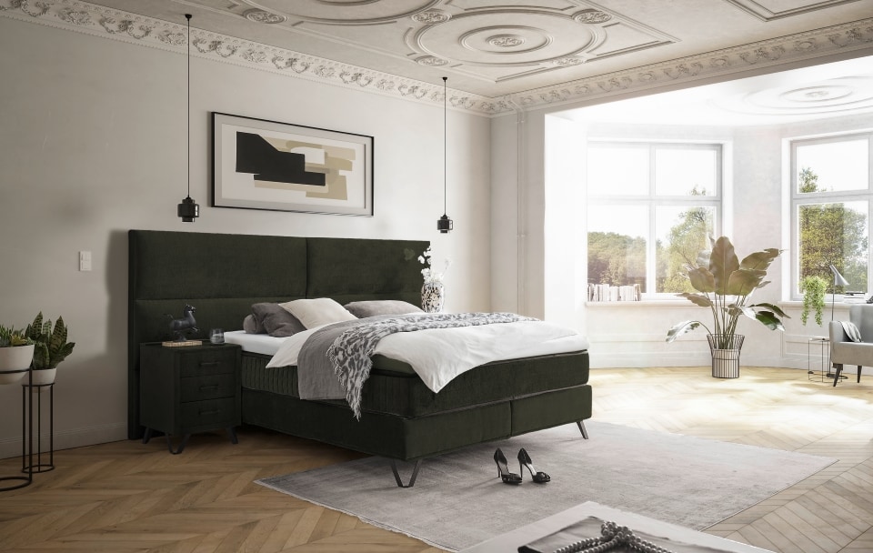 ED Exciting Design Boxspringbett Trapani H3/H4 mit Duo-Wendematratze, XXL Kopfteil und Massivfüßen - Erhältlich in 160x200 cm und 180x200 cm,Vogue-Mikrofaser 5 Farbvarianten ED Exciting Design Boxspringbett Trapani H3/H4 mit Duo-Wendematratze, XXL Kopfteil und Massivfüßen - Erhältlich in 160x200 cm und 180x200 cm,Vogue-Mikrofaser 5 Farbvarianten von ED Exciting Design
