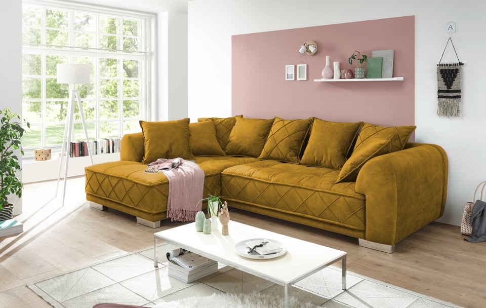 ED Exciting Design Sofa Sentina: Luxuriöses Ecksofa in Vielfalt von Farben und Materialien – Beidseitig montierbar mit Nosagfederung ED Exciting Design Sofa Sentina: Luxuriöses Ecksofa in Vielfalt von Farben und Materialien – Beidseitig montierbar mit Nosagfederung von ED Exciting Design