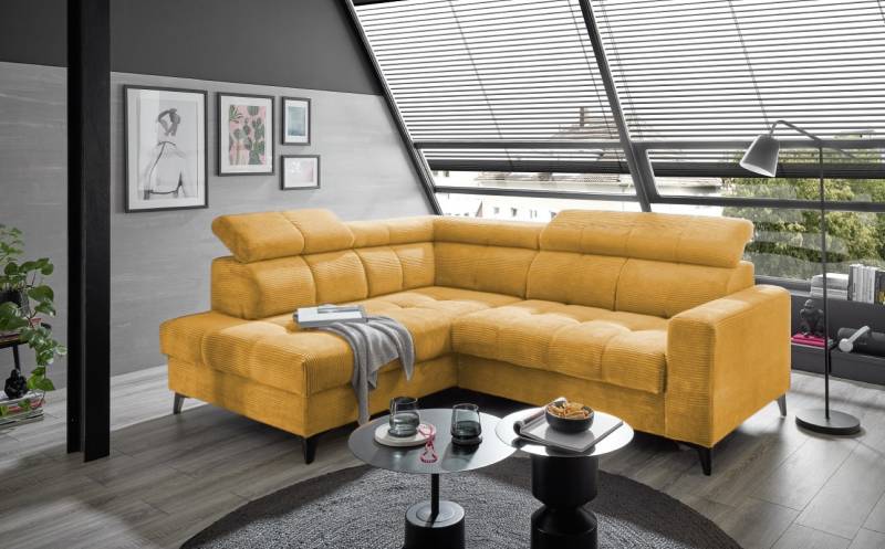 Ecksofa Bavaro elektronischer Sitztiefenverstellung und Breitcord-Bezug Ed Exciting Design Ecksofa Bavaro elektronischer Sitztiefenverstellung und Breitcord-Bezug Ed Exciting Design von ED Exciting Design