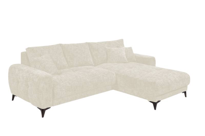 Ecksofa Belluno Schlaffunktion und Bettkasten – Ed Exciting Design, Mikrofaser & Nosagfederung, flexibel montierbar von ED Exciting Design