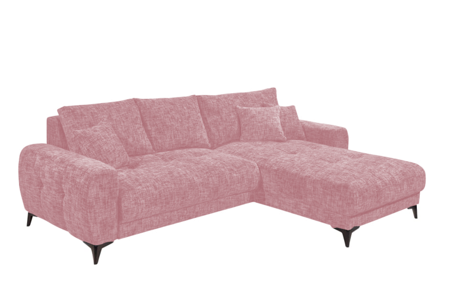 Ecksofa Belluno Schlaffunktion und Bettkasten – Ed Exciting Design, Mikrofaser & Nosagfederung, flexibel montierbar von ED Exciting Design