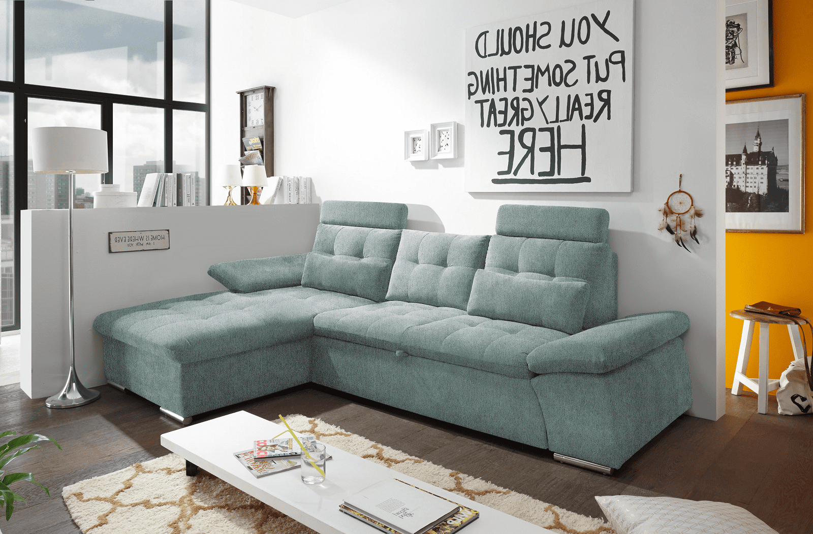 Ecksofa Medan Ice Blue – Stil & Funktion vereint von ED Exciting Design