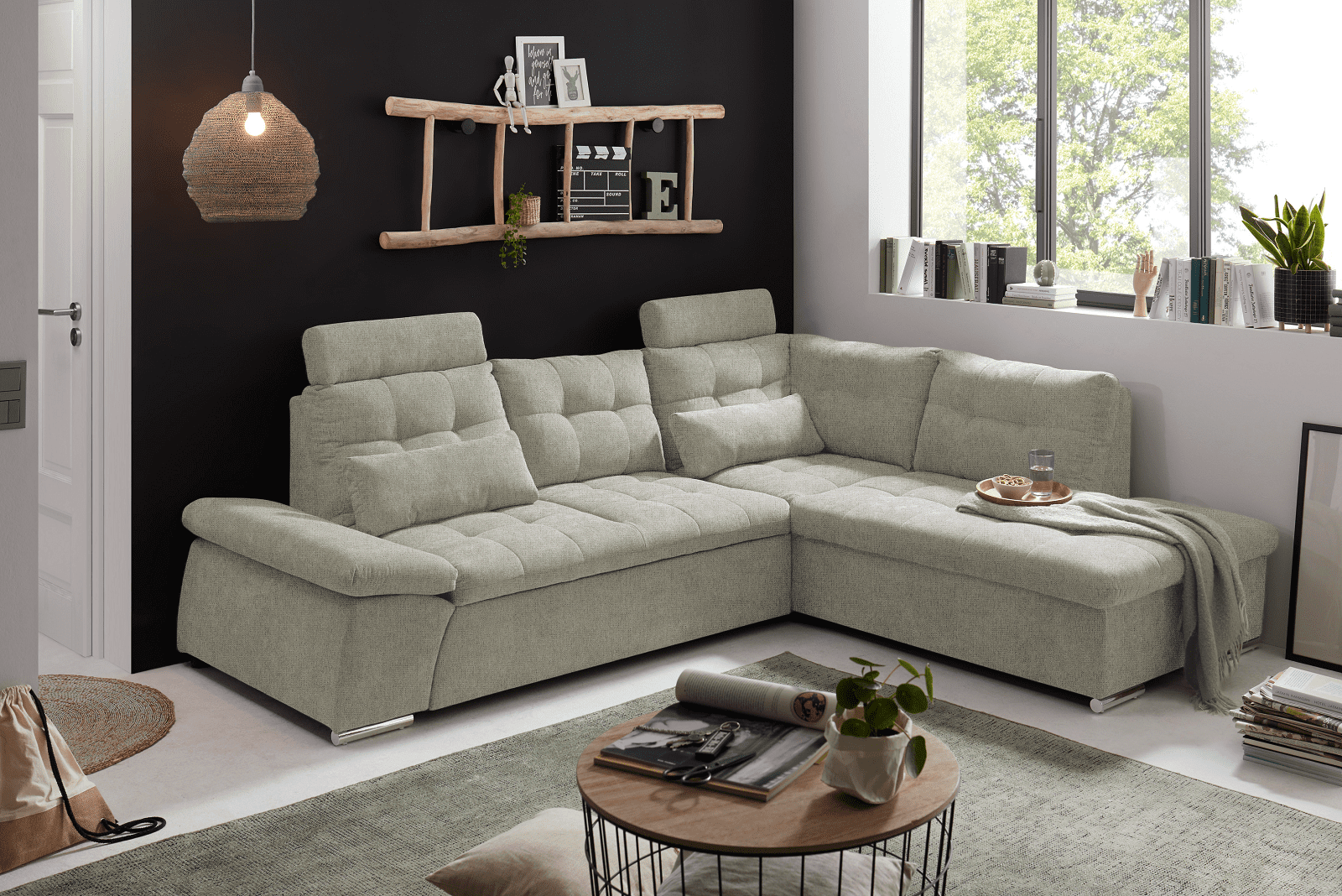 Ecksofa Medan Stone von Ed Exciting Design – Modernes Sofa mit Schlaffunktion & Glow Mikrofaser Ecksofa Medan Stone von Ed Exciting Design – Modernes Sofa mit Schlaffunktion & Glow Mikrofaser von ED Exciting Design